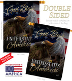 American Eagle - Patriotic Americana Vertical Impressions Decorative Flags HG137136 Made In USA