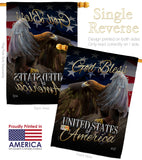 American Eagle - Patriotic Americana Vertical Impressions Decorative Flags HG137136 Made In USA