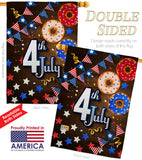 4th July - Patriotic Americana Vertical Impressions Decorative Flags HG137203 Made In USA