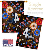 4th July - Patriotic Americana Vertical Impressions Decorative Flags HG137203 Made In USA