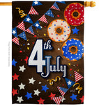 4th July - Patriotic Americana Vertical Impressions Decorative Flags HG137203 Made In USA