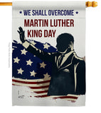 We Shall Overcome - Patriotic Americana Vertical Impressions Decorative Flags HG137380 Made In USA