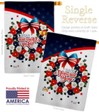 Memorial Day Wreath - Patriotic Americana Vertical Impressions Decorative Flags HG137496 Made In USA