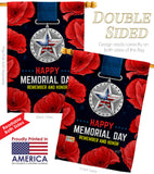 Honor Our Hero - Patriotic Americana Vertical Impressions Decorative Flags HG137497 Made In USA