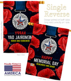 Honor Our Hero - Patriotic Americana Vertical Impressions Decorative Flags HG137497 Made In USA