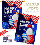 Labor Day Balloon - Patriotic Americana Vertical Impressions Decorative Flags HG137567 Made In USA