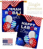 Labor Day Balloon - Patriotic Americana Vertical Impressions Decorative Flags HG137567 Made In USA