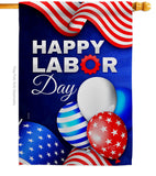 Labor Day Balloon - Patriotic Americana Vertical Impressions Decorative Flags HG137567 Made In USA