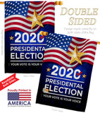 2020 Election - Patriotic Americana Vertical Impressions Decorative Flags HG170125 Made In USA