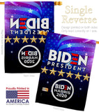 Biden Harris - Patriotic Americana Vertical Impressions Decorative Flags HG170126 Made In USA