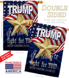 Trump Fight For You - Patriotic Americana Vertical Impressions Decorative Flags HG170132 Made In USA