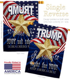 Trump Fight For You - Patriotic Americana Vertical Impressions Decorative Flags HG170132 Made In USA