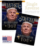 Trump Ready for Fight - Patriotic Americana Vertical Impressions Decorative Flags HG170134 Made In USA