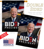 Biden President 2020 - Patriotic Americana Vertical Impressions Decorative Flags HG170136 Made In USA