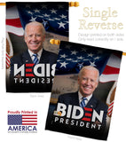 Biden President 2020 - Patriotic Americana Vertical Impressions Decorative Flags HG170136 Made In USA