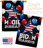 Biden Harris - Patriotic Americana Vertical Impressions Decorative Flags HG170143 Made In USA