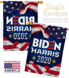 US Biden Harris - Patriotic Americana Vertical Impressions Decorative Flags HG170145 Made In USA