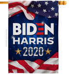 US Biden Harris - Patriotic Americana Vertical Impressions Decorative Flags HG170145 Made In USA