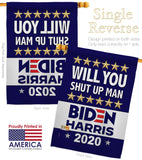 Shut Up Man - Patriotic Americana Vertical Impressions Decorative Flags HG170150 Made In USA