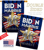 Biden Harris 46 - Patriotic Americana Vertical Impressions Decorative Flags HG170159 Made In USA