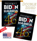 President 46 Biden - Patriotic Americana Vertical Impressions Decorative Flags HG170160 Made In USA