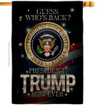 President Trump Best Ever - Patriotic Americana Vertical Impressions Decorative Flags HG170178 Made In USA