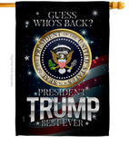 President Trump Best Ever - Patriotic Americana Vertical Impressions Decorative Flags HG170178 Made In USA