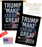 Make America Great Again 2024 - Patriotic Americana Vertical Impressions Decorative Flags HG170179 Made In USA