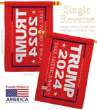 Trump Take America Back 2024 - Patriotic Americana Vertical Impressions Decorative Flags HG170180 Made In USA