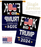 Fuck Biden Save America - Patriotic Americana Vertical Impressions Decorative Flags HG170188 Made In USA