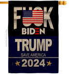 Fuck Biden Save America - Patriotic Americana Vertical Impressions Decorative Flags HG170188 Made In USA