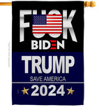 Fuck Biden Save America - Patriotic Americana Vertical Impressions Decorative Flags HG170188 Made In USA