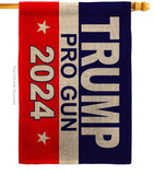 Trump Pro Gun - Patriotic Americana Vertical Impressions Decorative Flags HG170206 Made In USA