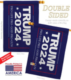 2024 Trump Pro Life - Patriotic Americana Vertical Impressions Decorative Flags HG170208 Made In USA