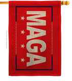 MAGA - Patriotic Americana Vertical Impressions Decorative Flags HG170226 Made In USA