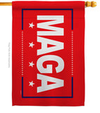 MAGA - Patriotic Americana Vertical Impressions Decorative Flags HG170226 Made In USA