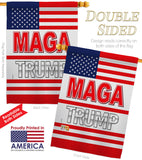 MAGA Trump - Patriotic Americana Vertical Impressions Decorative Flags HG170231 Made In USA