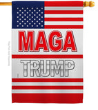 MAGA Trump - Patriotic Americana Vertical Impressions Decorative Flags HG170231 Made In USA