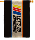 Let's Go Brandon - Patriotic Americana Horizontal Impressions Decorative Flags HG170248 Made In USA