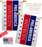 America Anti Biden - Patriotic Americana Horizontal Impressions Decorative Flags HG170251 Made In USA