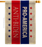 America Anti Biden - Patriotic Americana Horizontal Impressions Decorative Flags HG170251 Made In USA