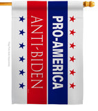America Anti Biden - Patriotic Americana Horizontal Impressions Decorative Flags HG170251 Made In USA