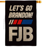 FJB Go Brandon - Patriotic Americana Vertical Impressions Decorative Flags HG170256 Made In USA