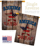 Make America Great Again - Patriotic Americana Vertical Impressions Decorative Flags HG191188 Made In USA