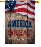 Proud to Make America Great Again - Patriotic Americana Vertical Impressions Decorative Flags HG191189 Made In USA