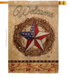 Welcome American Pride Reef - Patriotic Americana Vertical Impressions Decorative Flags HG191212 Made In USA