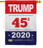 Trump Keep America Great - Patriotic Americana Vertical Impressions Decorative Flags HG192176 Made In USA