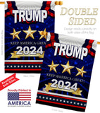 Keep America Great Trump - Patriotic Americana Vertical Impressions Decorative Flags HG192179 Made In USA