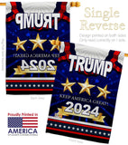 Keep America Great Trump - Patriotic Americana Vertical Impressions Decorative Flags HG192179 Made In USA