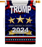 Keep America Great Trump - Patriotic Americana Vertical Impressions Decorative Flags HG192179 Made In USA